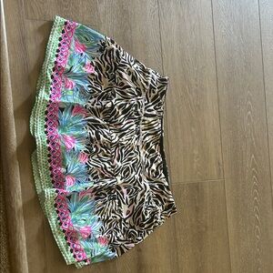Lilly Pulitzer Zebra and Floral Mini Skirt